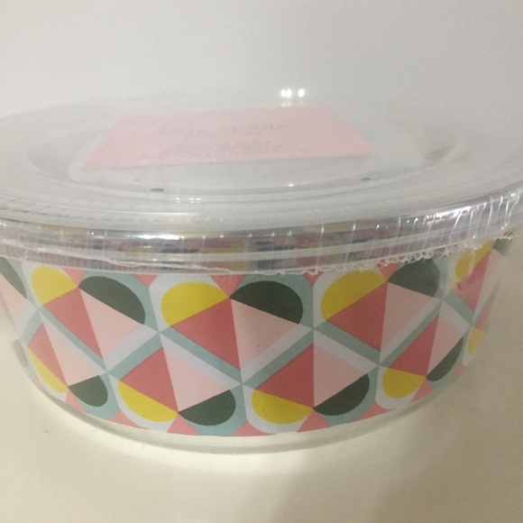 Kate Spade round glass storage containers,NWT